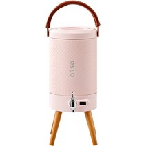오슬로 스텐 304 이중진공 보온 보냉 트리 워터저그, 핑크, 4.5L
