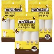 네이쳐리빙 클린비 사선컷팅 돌돌이 테이프클리너 리필 16cm 3p, 3개