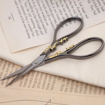 아트조이 DIY 펠트 펀치니들 겸용 빈티지 가위 11cm, 블랙, 1개