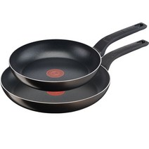 테팔 티타늄 1X 액티쿡 후라이팬 세트, 프라이팬 24cm + 프라이팬 28cm, 블랙커피