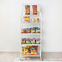 스토어91 펜트리 스낵 선반 + 바퀴, 화이트(선반)