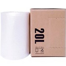 에스디 사각롤 재활용 봉투 투명, 20L, 70매입