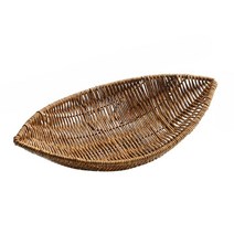 젠틀한형제들 라탄바구니 나뭇잎형 M, 다크브라운, 1개