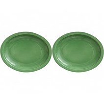 에라토 르네 타원 브런치 접시, 2개, 단품, 그린