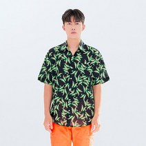 빅사이즈클럽 남성용 CRAMP 야자수 하와이 셔츠