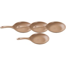 아띠홈 올더플레이트 손잡이 앞접시 4p, 모카