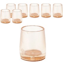 체어서퍼 펠트 의자발커버 원형 M, 투명, 8개