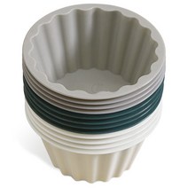 실리만 실리콘 하모니 머핀 빵틀 소 3종 x 4p 세트 WSK4021, 크림베이지 + 코코아그레이 + 오션그린, 1세트