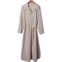 코하이 허리끈 오픈카라 롱 원피스 cpops8641c32