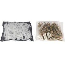 석고보드 동공앙카 28mm 100p + 나사 60mm 100p 세트, 1세트