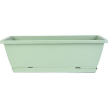 엘쏘 직사각 화분 + 받침 세트, 민트