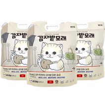 펫인칭 고양이 벤토나이트 감자밭 모래, 6kg, 3개, 무향
