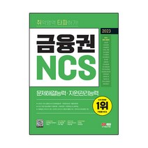 2023 최신판 취약영역 타파하기! 금융권 NCS 문제해결능력 자원관리능력 + 무료NCS특강, 시대고시기획