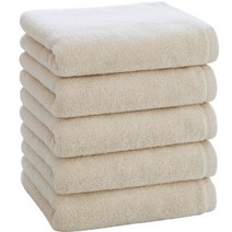 무한타올 코마사 호텔수건 210g, 아이보리, 5개