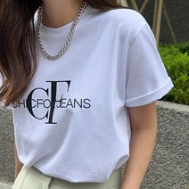 시크폭스 여성용 컴프 시그니처 레터링 티셔츠