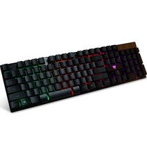 청연엠엔에스 나비 레인보우 RGB 키보드, NV143-RKB10U, 블랙, 일반형