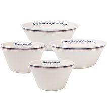 한국도자기 레떼드파리 라이스볼 세트 B, 혼합색상, 공기 2p + 대접 2p