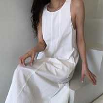 페이퍼먼츠 백크로스라인 모던 나시 롱원피스 05682