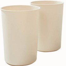 샤바스 무지 오픈휴지통 12L, 아이보리, 2개