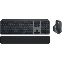 로지텍 MX KEYS S COMBO 무선키보드 + 마우스 + 팜레스트 세트, YR0073(키보드) , MR0077(마우스), 블랙, 일반형