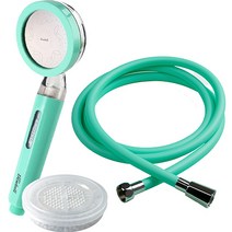 듀벨 와이즈아이 컬러 샤워기 + 컬러 샤워호스 2m 세트, 1세트, 민트