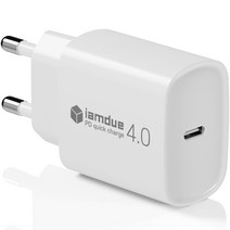 아이엠듀 삼성 갤럭시 호환 PD C타입 초고속 충전기, 화이트, 1개