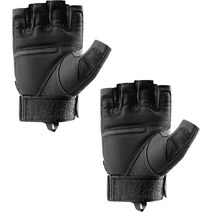 리버폭스 오토바이 라이딩 밀리터리 전술장갑 양손 세트, 블랙