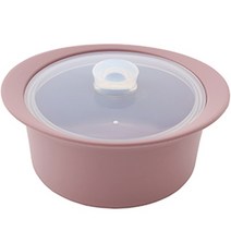 홈하우스 전자레인지 실리콘 찜기 520ml, 다크핑크, 1개