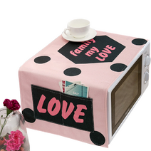 라온팩토리 심플 전자레인지 수납 덮개커버, 러브핑크