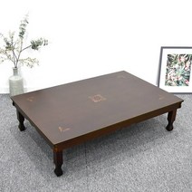 남원은행공방 엔틱 나비 자동 4자 교자상 + 상커버 세트, 브라운