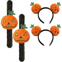 파티쇼 할로윈 호박머리띠 팔찌 세트, A타입, 2세트