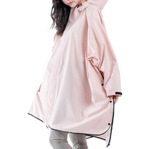 Libero 캠핑 아웃도어 로스 레인 판초우비, 핑크, 1개