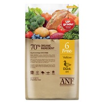 ANF 전연령 독 식스프리 옐로우 오리 건식사료, 2kg, 2개
