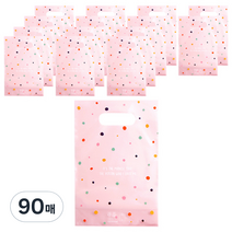 봄91 SR 비닐백, 도트 핑크, 90매