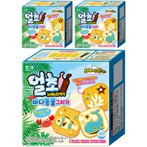 해태제과 얼초 바다 동물 그리기 52g, 단품, 3개