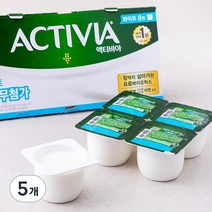 풀무원다논 액티비아 컵 화이트 플레인, 640g, 5개