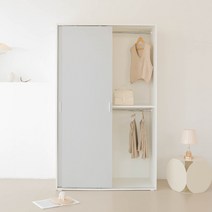 퍼리든 엘릭코 슬라이딩 옷장 행거형 1200 방문설치, 그레이