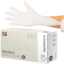브릭글로 스탠다드 니트릴장갑 S 화이트, 소 ( S ) / 100매, 소(S), 1개