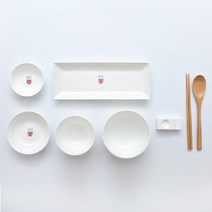 디유 본차이나 1인 식기세트 8p, 화이트, 8종