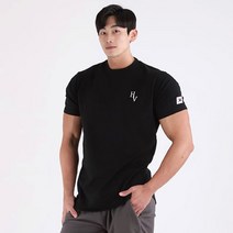 허그본 남성용 데일리 머슬핏 HV 반팔 티셔츠 태극라인