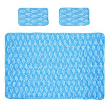 아이티비틀 인견 쿨매트 더블 + 베개 2p 세트, BLUE