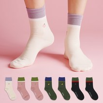 삭스팝 여성용 미니 후르츠 중목 패션 양말 8켤레
