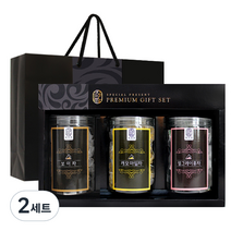 참나린 티백차 3호 + 쇼핑백 선물세트, 보이차 + 캐모마일차 + 얼그레이홍차, 2세트