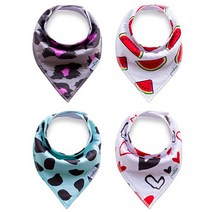 리틀토즈 스냅 방수 스카프빕 4종 세트, 후르츠A, 1세트