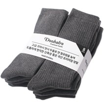 두발로 여성용 프리미엄 면사 2올 골지 장목 양말 8켤레