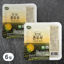 맑은물에 유기농 인증 촌두부, 300g, 6입