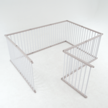독톡 강아지 울타리 펜스 ABS 50cm 10p, 상하단(코코아밀크), 파이프(화이트)