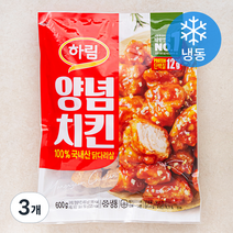 하림 양념치킨 + 소스 (냉동), 600g, 3개
