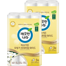 깨끗한나라 허브가든 모링가 프리미엄 와이드 30m, 30롤, 2팩