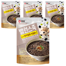 샘표 밸런스죽 흑임자 서리태 오곡죽, 420g, 4개